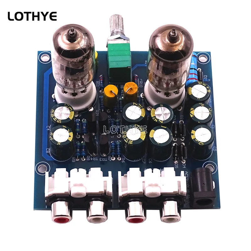 Fever Pre Amplifier Preamp AMP 6J1 / 6J2 Tube Headphone Buffer DIY Kit Module Stereo Potentiometer 12V