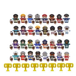Sports Series Rugby Action Figure Building Blocks Model Assembled WM6133 Educational Toys Christmas Gifts