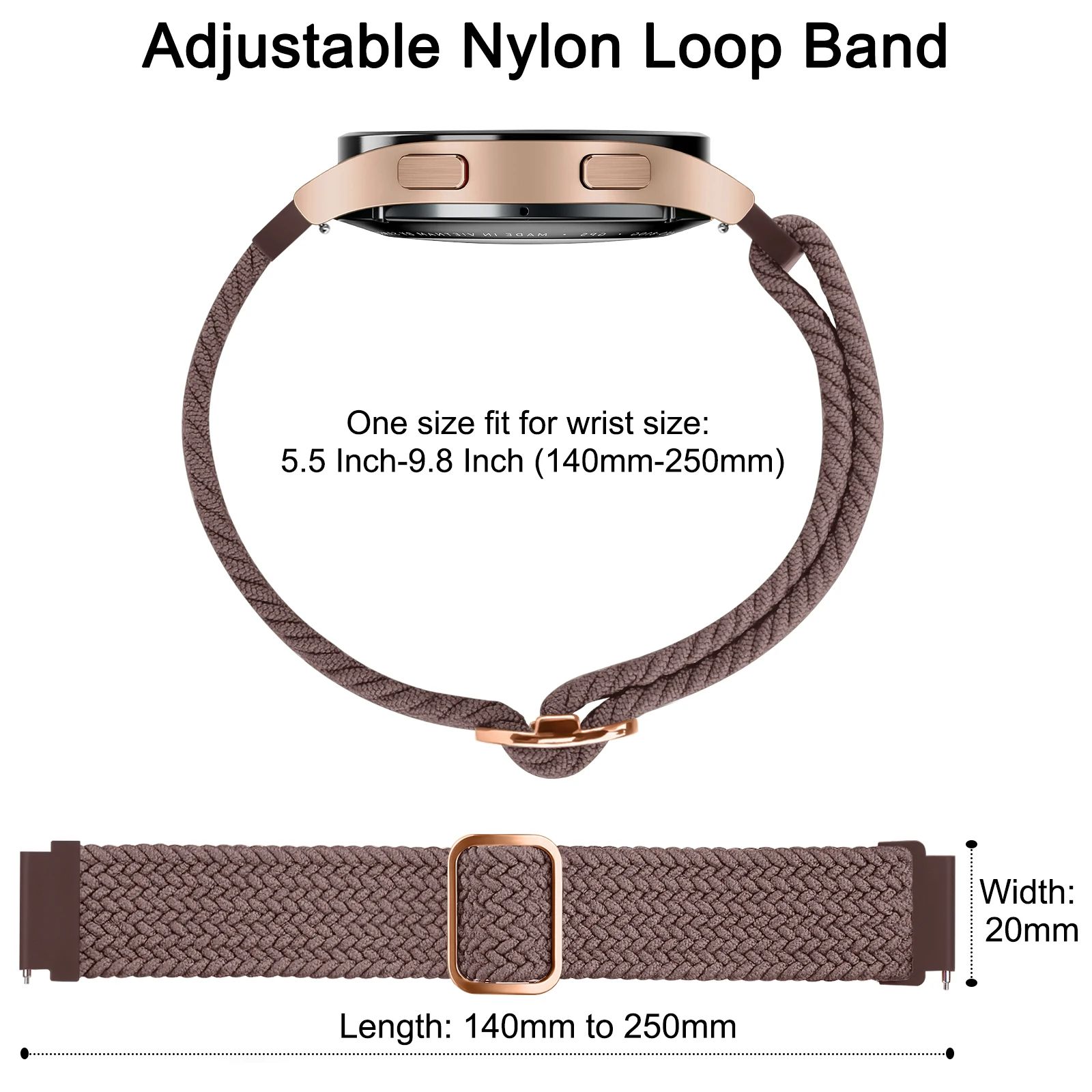 20mm Elastic Weave Band For Xiaomi Mibro Lite/Color/Air Strap Bracelet For Haylou RS4 LS12/RS4 Plus/Ls02 Band Watchband Correa