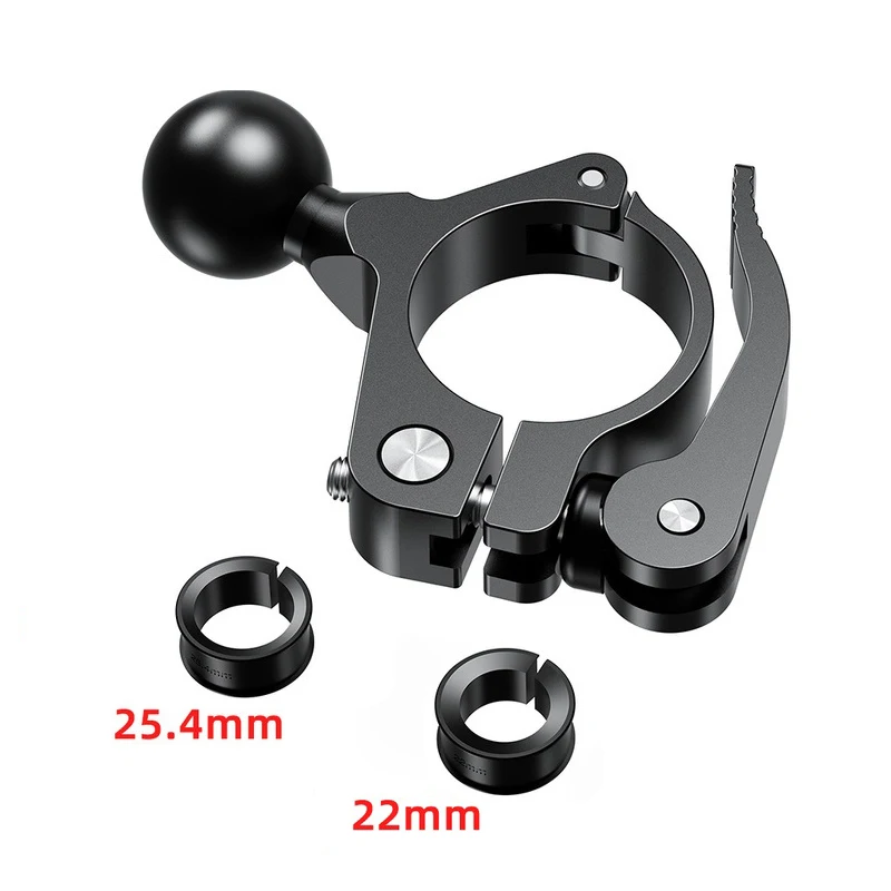 17MM 25MM Aluminum Ball Head Adapter Quick Install Motorcycle Handlebar 1 inch Base Mount Bike Bicycle Riding Clip GPS Bracket