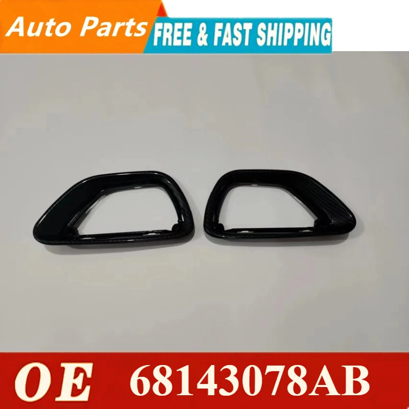 

1Pair Fog Light Fog Lamp Cover Frame Trim Bezel Black Fit For Jeep Grand Cherokee 2014 2015 2016 2017 68143078AB 68143079AB