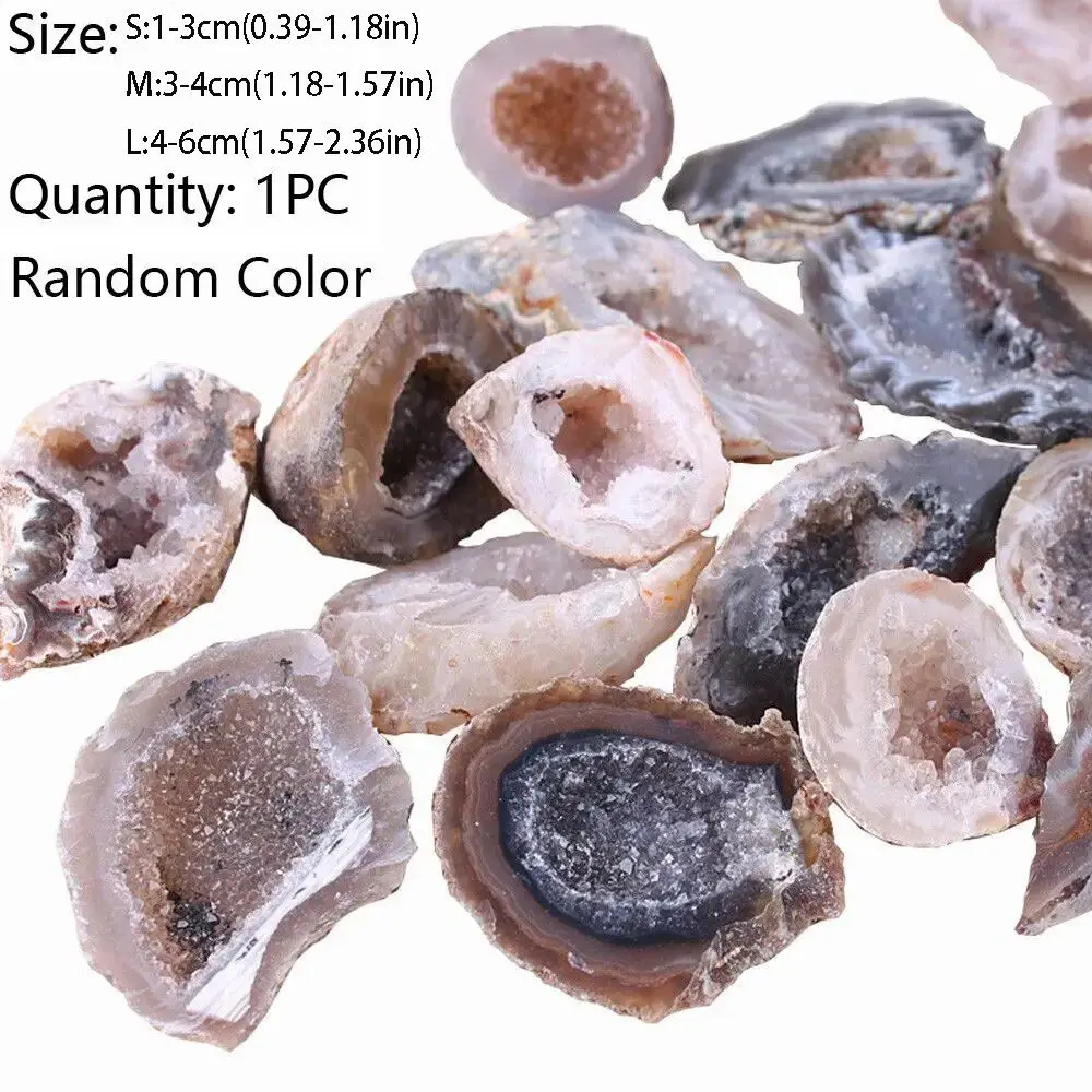 Carved Natural Agate Geodes DIY Stone Crafts Raw Stone Ornaments Rough Natural Mini Cornucopia Mineral Ore Souvenirs Gifts