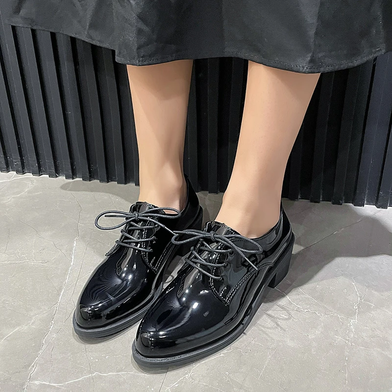 Women Oxford Flats Shoes 2024 New Autumn Retro Shoes for Women Casual Office Loafers Women Mary Jane Shoes Zapatos De Mujer