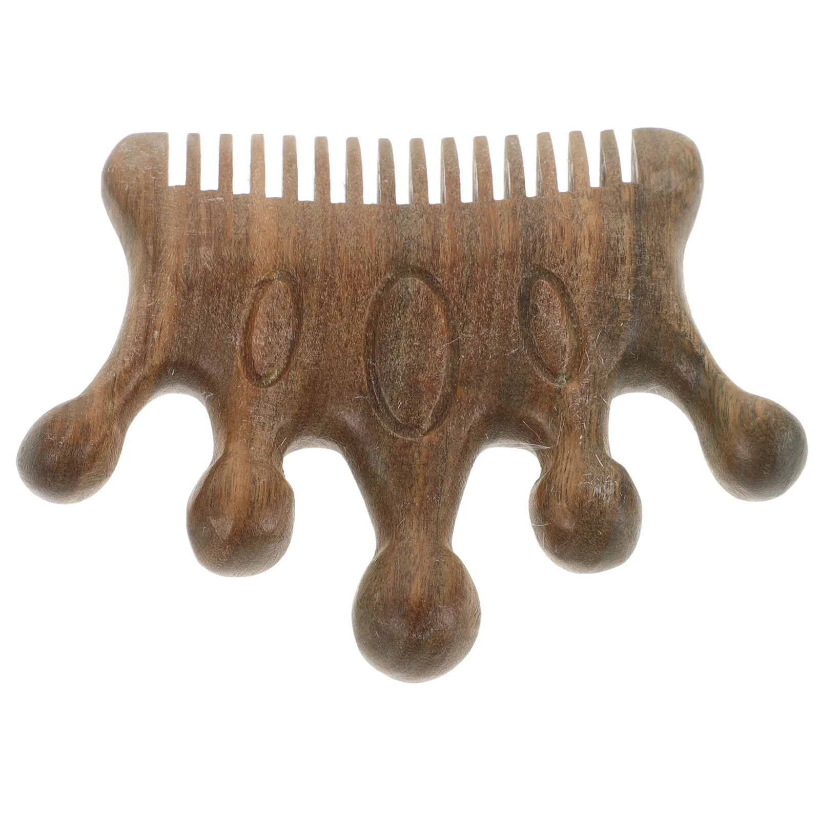 

Green Wood Comb Anti-Static Mini Massage Scalp Massager Portable Travel Detangling Wide Tooth Lightweight Wooden For Women