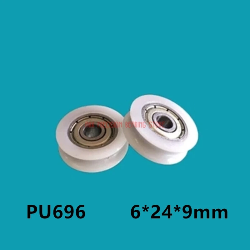 

Embedded 696 Inner Diameter Size 6*24*9mmu Type Pulley Sale New Arrival With U Groove Wrapped Plastic Nylon Bearings,
