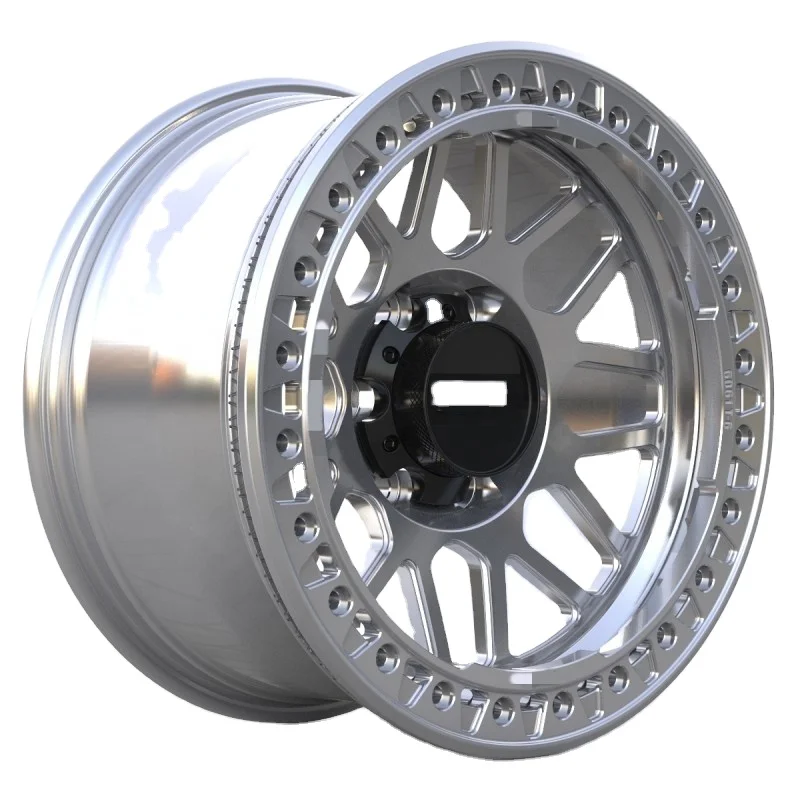 Aluminum Alloy Forged Wheel Rims For Pickup & SUV 16-20 Inch Off-Road Rim Beadlock Road With 5x114.3 5x127 5x150 6x139.7 Silvery