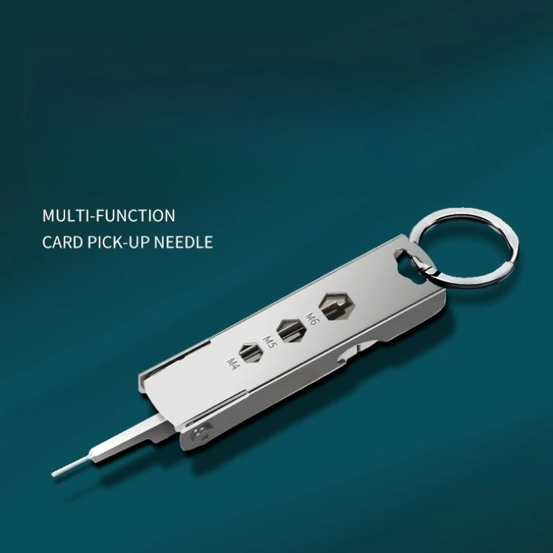 Mobile Phone Card Pickup Needle Key Chain Multi-function Mobile Phone Mini Card Pulling Needle Advanced Portable Useful Tools