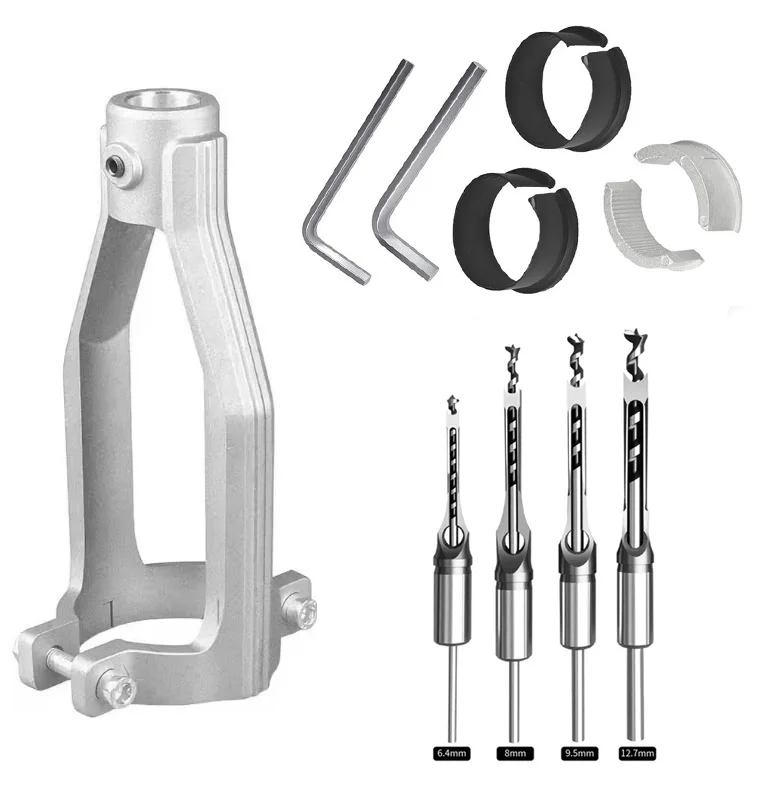 Square Hole Drill Woodworking Drill Tools Auger Mortising Chisel Drill Chisel Adapter For Woodworking Tools