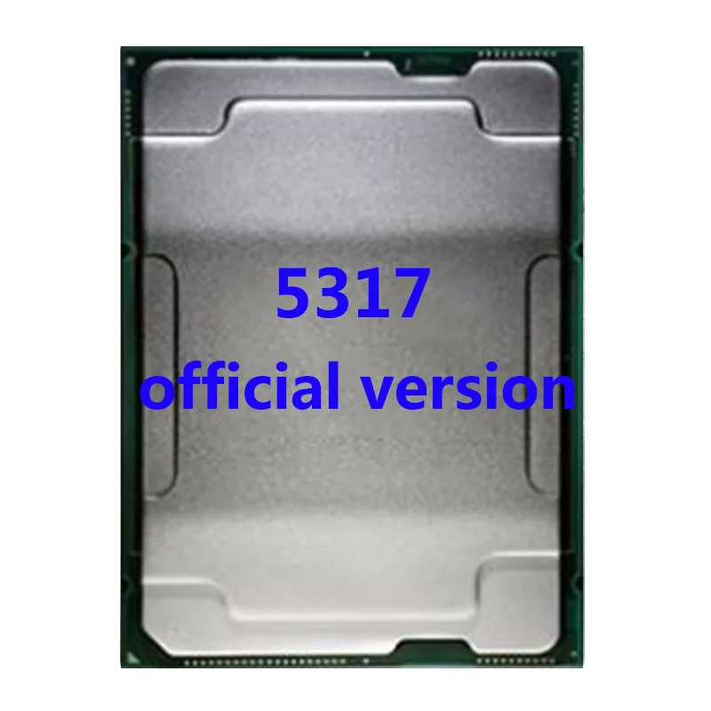 

Xeon 5317 CPU platina 3.6GHZ 12C/24T 18MB CPU 150W processador LGA 4189 FOR 4189 Mortherboard