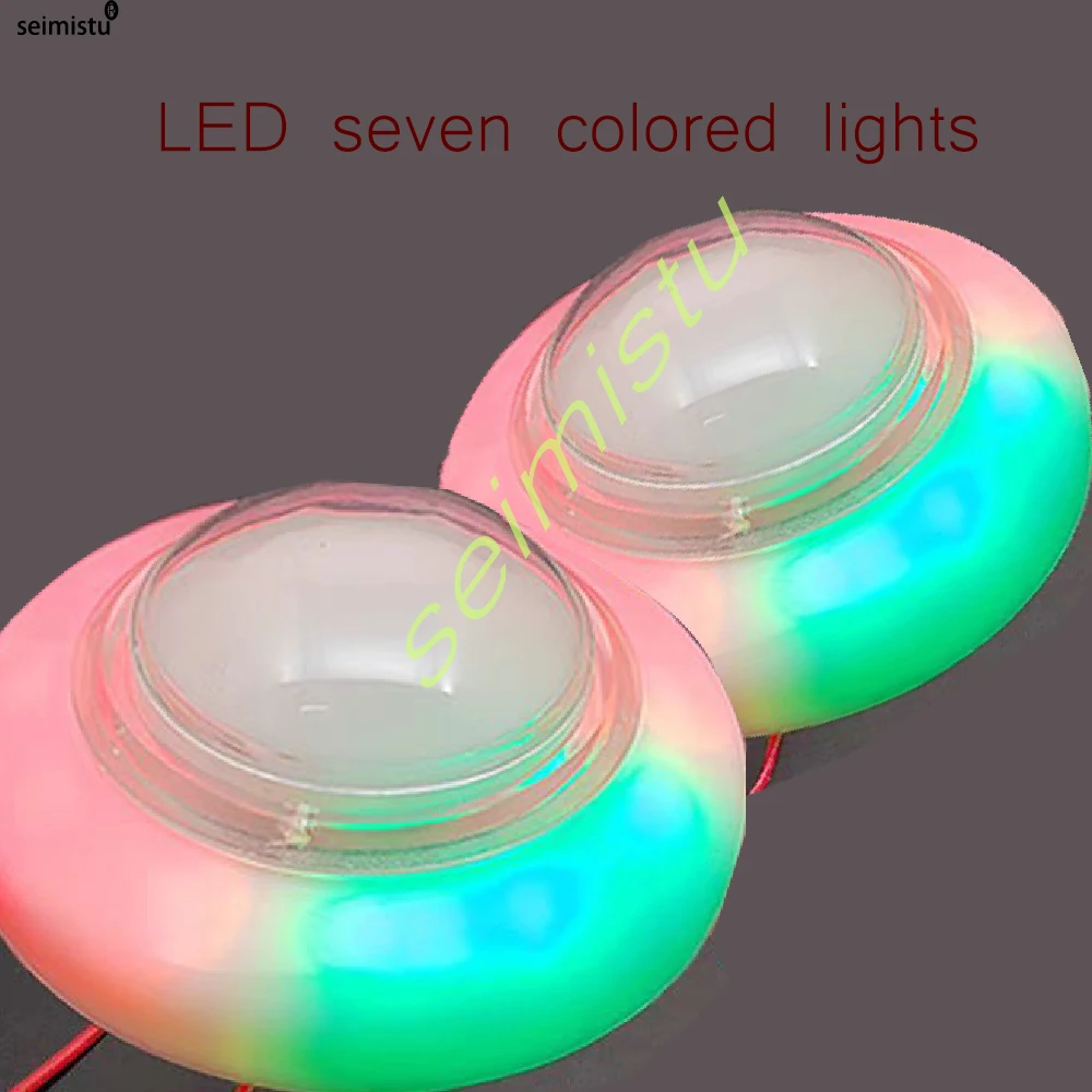 76 mm 12 V bunte, lichtbeleuchtete Knopf-Kantenschalter, Flipper-Teile, DIY-Arcade, Mini-Kran-Spielklauen-Verkaufsautomat – Detail 7