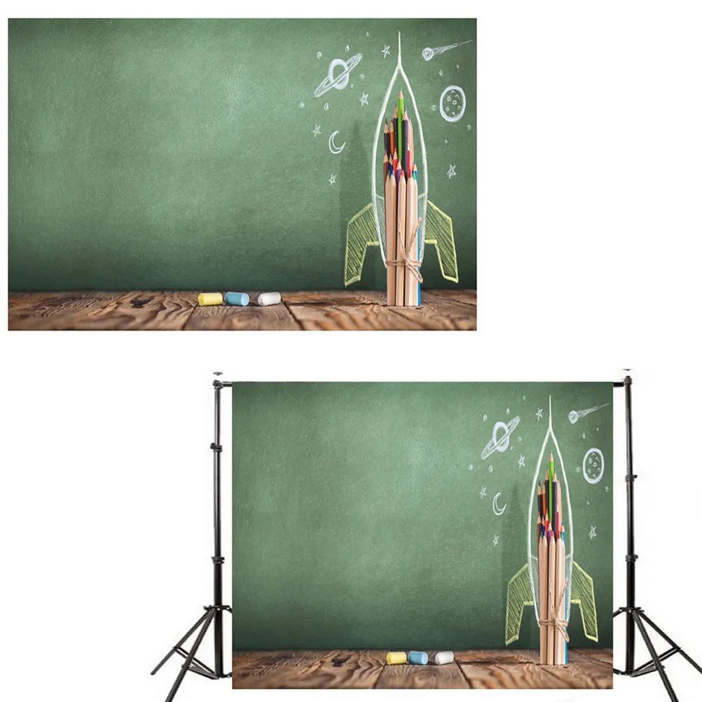 Graduation Theme Blackboard Photo Backdrop 3D Printed Vinyl Background for Students Teachers Graduation Party Photography
