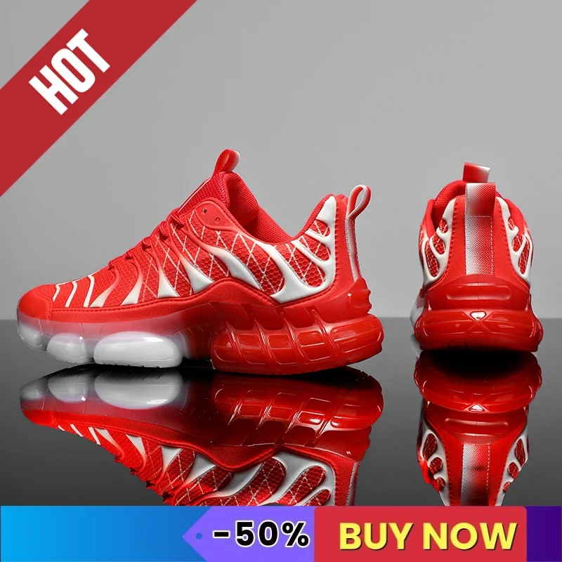 Size47 Sports Running Shoes Men Sneakers Marathon Breathable Comfortable Women Athletic Outdoor Sneakers Walking Air Cushion