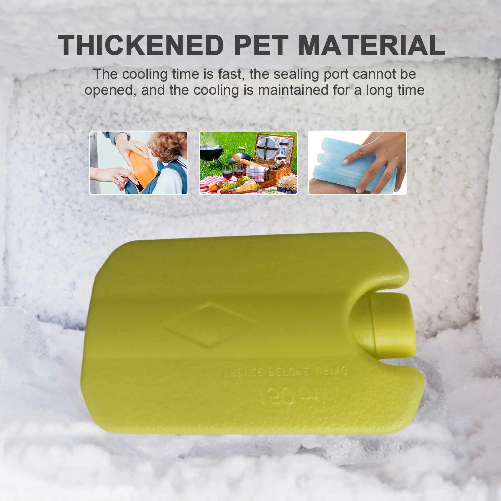 Ice Brick Block Pack Coo-ler Small Ice Pack Portable Reusable Milk Storage Outdoor Travel Fruit Cool-er Box Fresh Food Storage