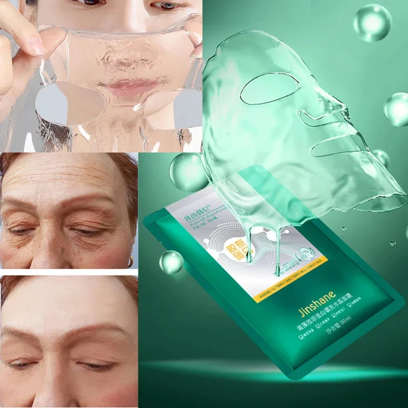 Collagen Lifting Firming Facial Mask ลดริ้วรอย Anti Aging Hyaluronic Acid Whitening Brighten รูขุมขนเกาหลี Skin Care