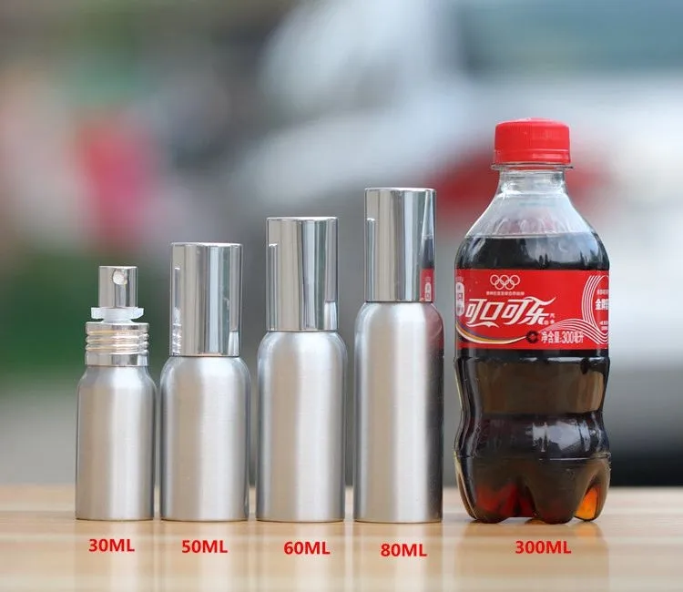 1-2 Stück 20/30/50/60/100-500ml Aluminium Silber Leere Sprühflasche Feiner Nebel Nachfüllbare Kosmetik-Sprühflasche Probenfläschchen Reiseverpackung – Detail 16