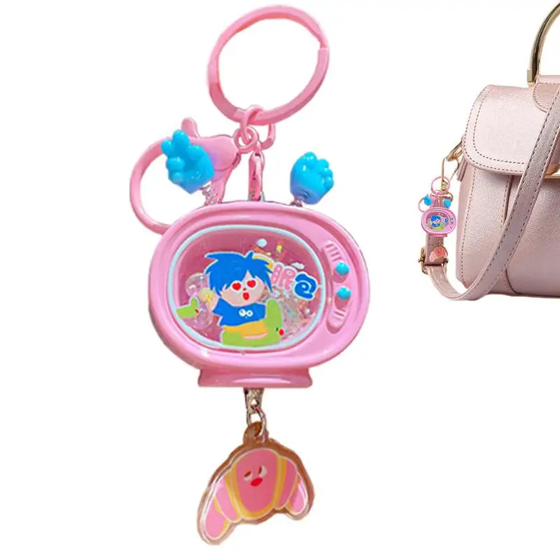 School Bag Charm Lighted TV-Shaped Charm Creative TV Set Shape School Bag Decorations For Friends Girls Children Kids Boys