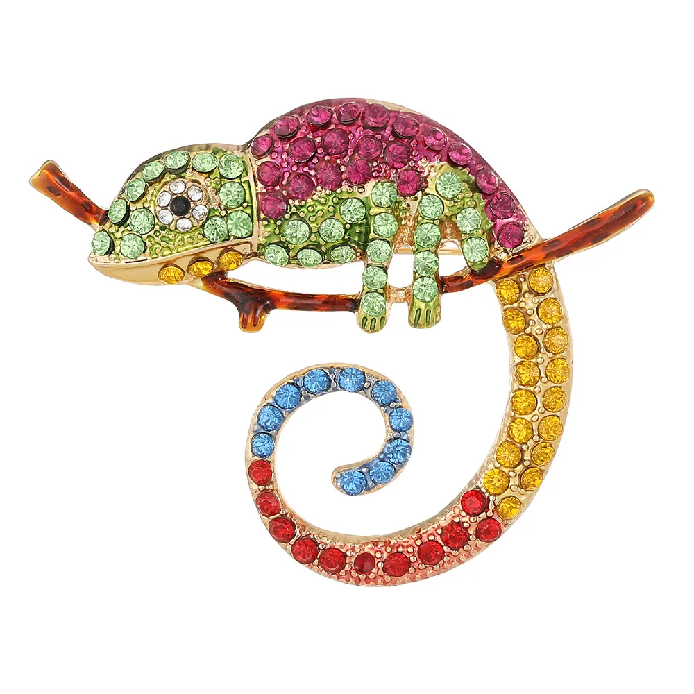 Vintage and Personalized Lizard and Gecko Brooch Animal Corsage Pin Clothing Coat Suit Pins for Woman and Man