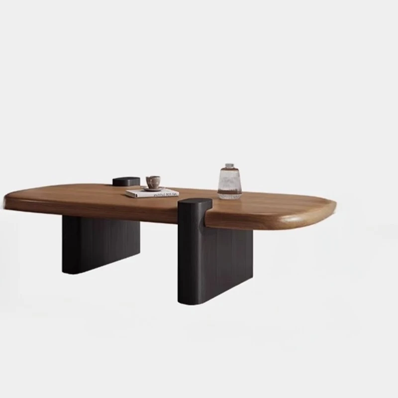 

Medieval minimalist solid wood coffee table combination Italian retro high-end modern simple small apartment living room home