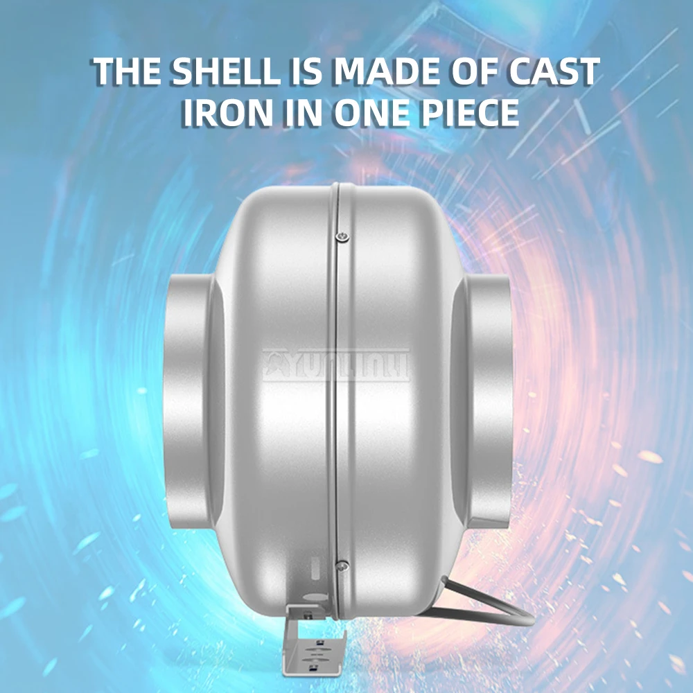 

6-дюймовый круглый центробежный вентилятор, металлический внешний ротор, коаксиальный вентилятор Vntilation, промышленный вытяжной вентилятор, вытяжки