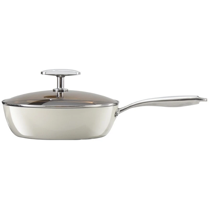 Household Titanium‑Ceramic Non‑Stick Frying Pan, Compatible with Gas and Induction Cooktops for Daily Kitchen Cooking