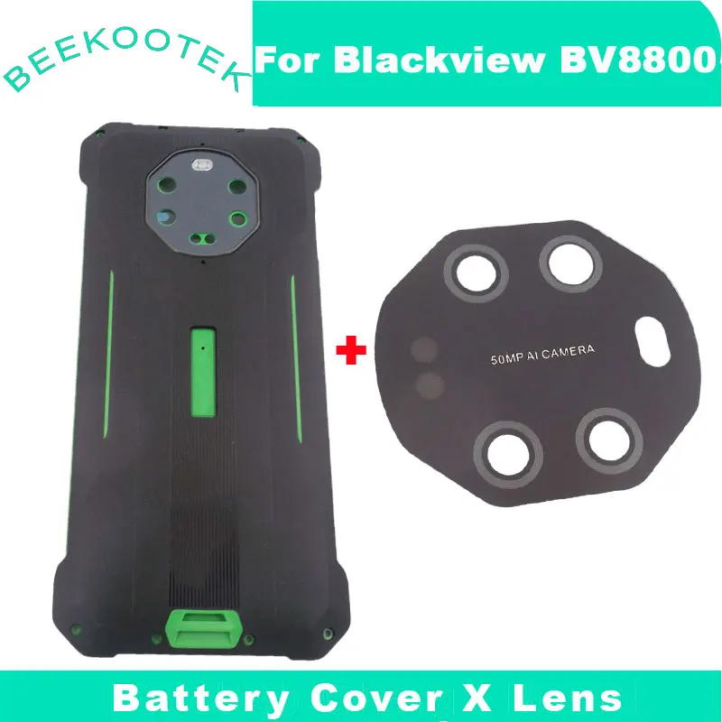 Original Blackview BV8800 Battery Cover Back Cover+Camera Lens Glass Cover Repair Replacement Accessories For Blackview BV8800