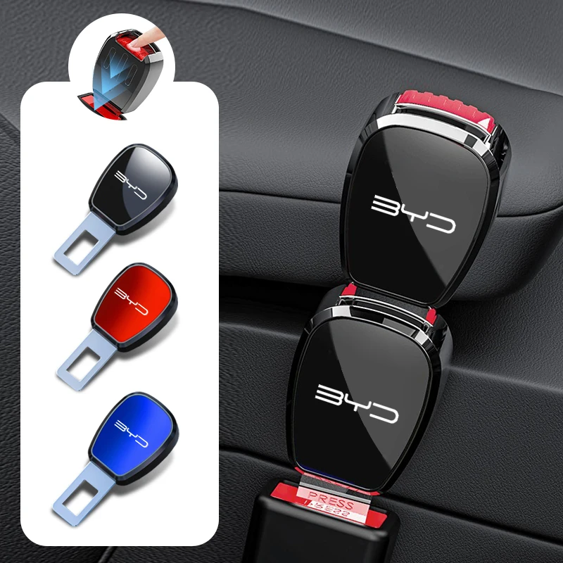 Acessórios para Cinto de Segurança Automotivo: Extensor, Fecho, Inserção, Plugue e Clipe para BYD Seal U, Yuan Up, Atto 3, Seagull, Han EV, Dmi, Mini, Dolphin, G3