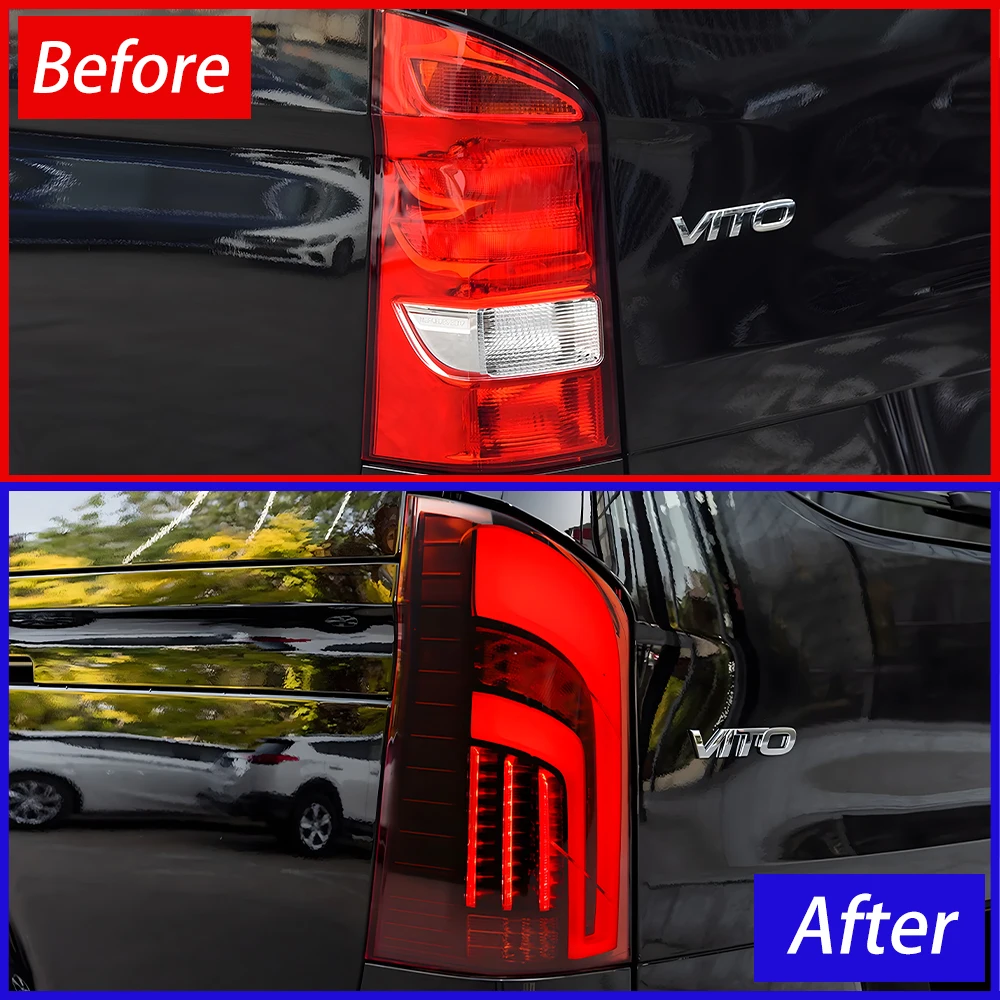 LED Car Auto Back Lamps Taillights Assembly For Benz Vito W447 2016-2023 Upgrade High Quality Start Animation Tools Accessories