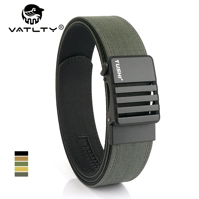 

VATLTY New Tactical Gun Belt for Men Metal Automatic Buckle Military Pistol Belt Sturdy Nylon IPSC Airsoft Belt Girdle Male