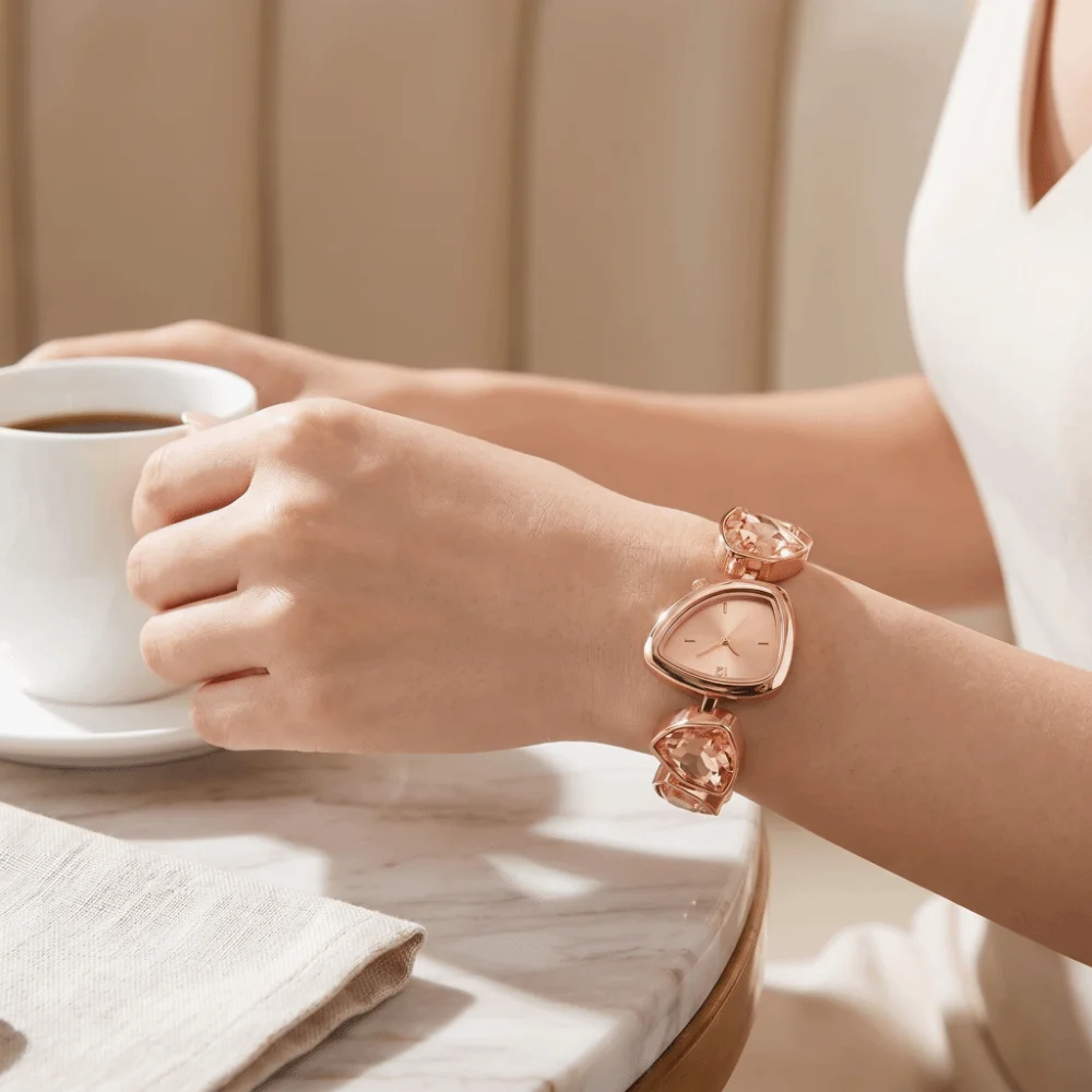 

Unique Elegant Irregular Design Watch Minimalist Quartz Big Rhinestone Watch Simple Interesting Colorful Fashion Watch Commute