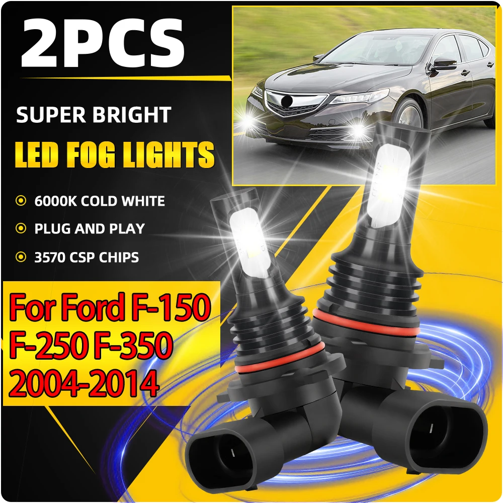 

90W HB3 9005 Auto Fog Lamps 20000LM Super Bright Fog Lights 6000K Plug And Play For Ford F-150 F-250 F-350 2004 2005 2006-2014