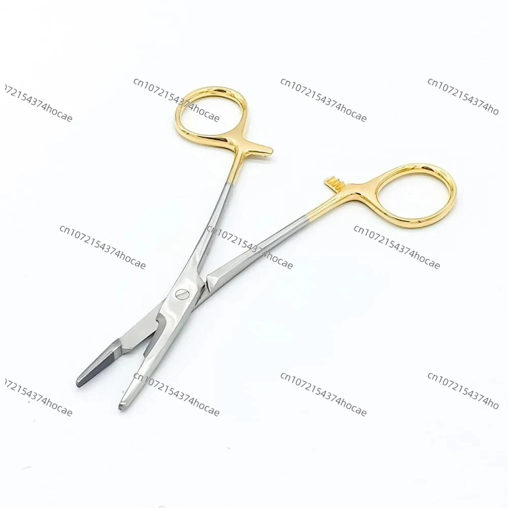 Needle Holder with Scissors 12.5cm/14cm Multifunctional Needle Holder Insert with Scissors Gold Handle Clamp