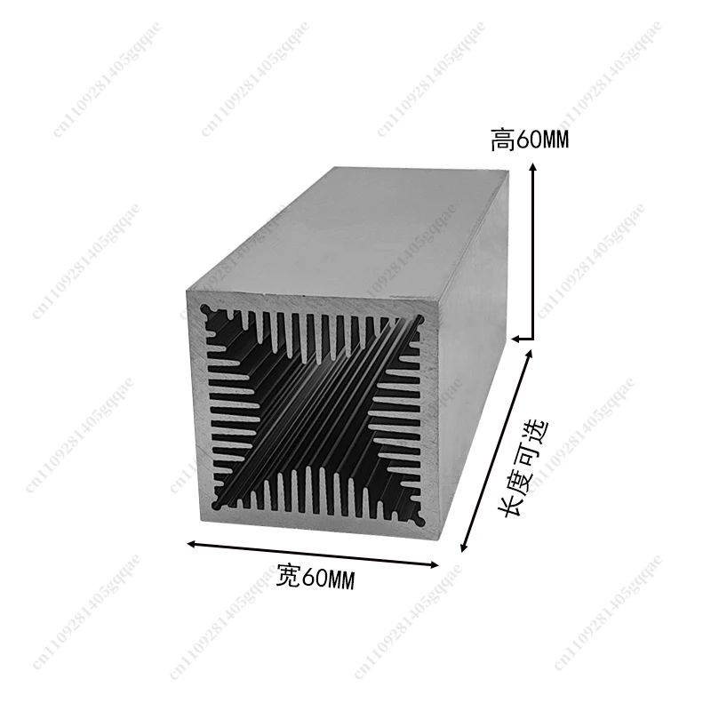 High Power Wind Tunnel Heat Sink Aluminum Profile Radiator