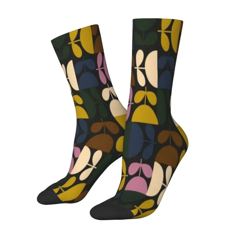 Custom Orla Kiely Multi Stem Mens Crew Socks Unisex Cool 3D Print Abstract Scandinavian Floral Dress Socks