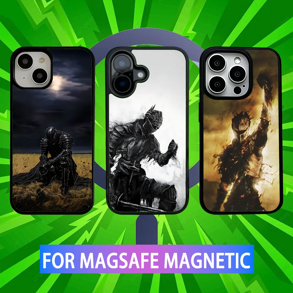

D-Dark Game S-Souls 3 Phone Case For iPhone 16,15,14,13,12,11,Pro,Max,Plus,Mini,SE New Magsafe Magnetic Wireless Charging