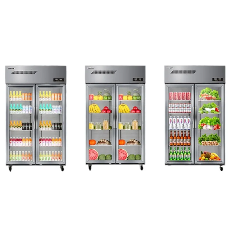 

Refrigerated Display Cabinet Commercial Refrigerator Freezer Fruit Drink