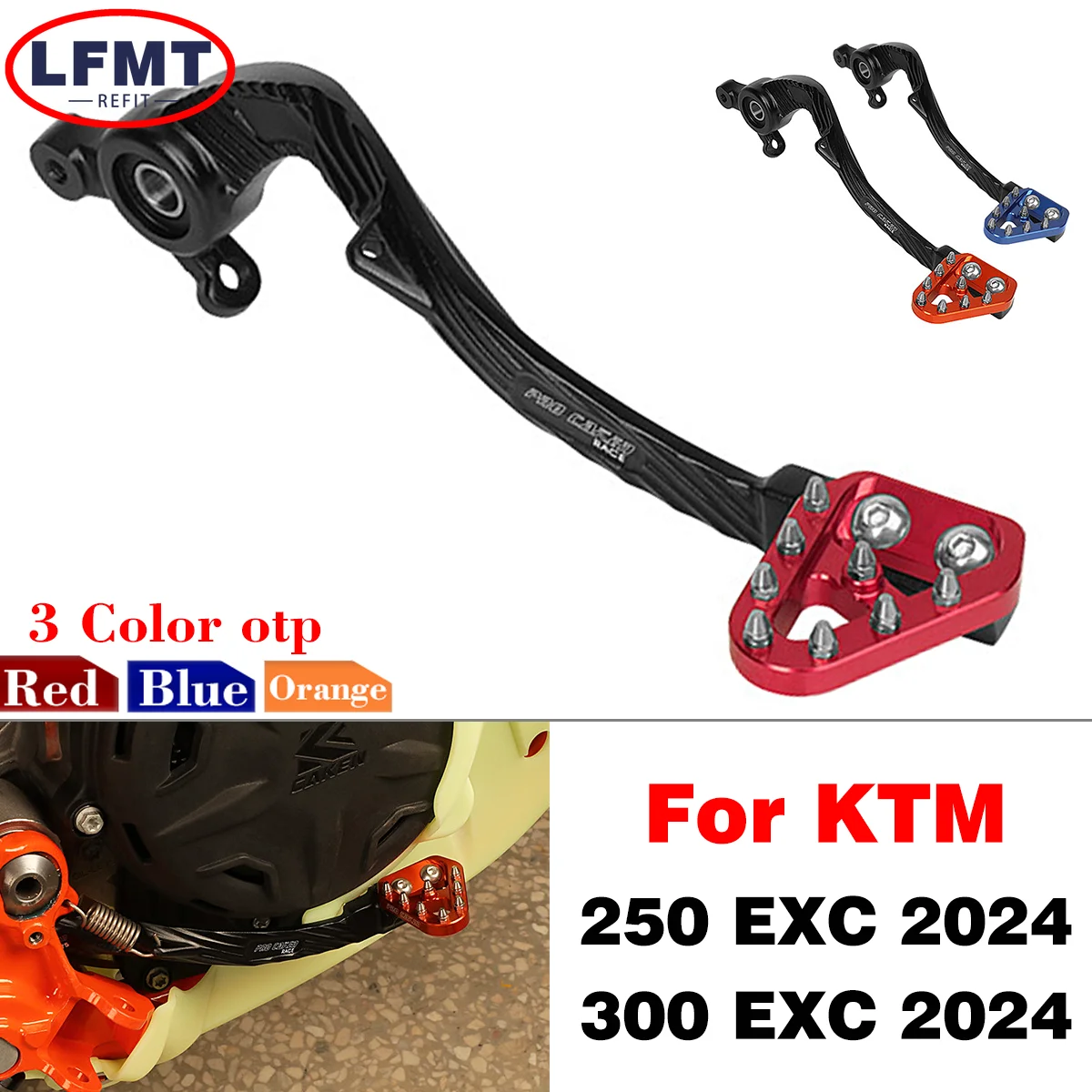 2024 NEW Motorcycle CNC Foot Brake Pedal For KTM EXC250 EXC300 EXC 250 300 For Husqvarna TE FE 125 150 350 400 500 2023