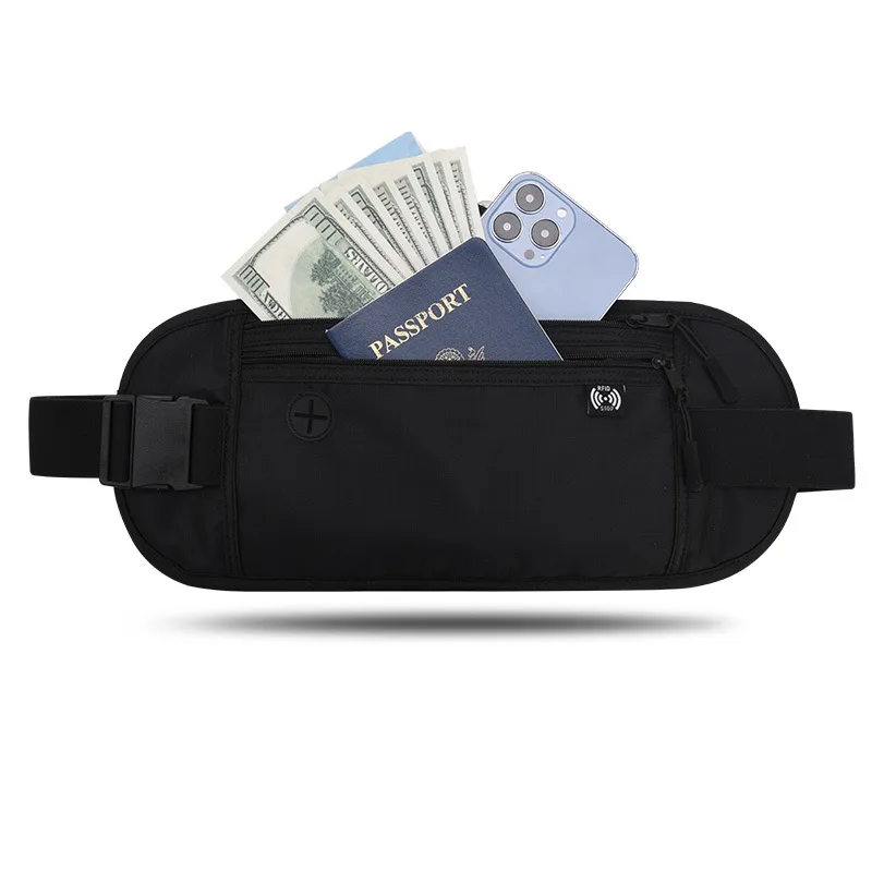 Invisible Travel Waist Pack Pouch for Passport Money Belt Bag Hidden Security Wallet Outdoor Sports Jogging Chest Pack Waist Bag image 5