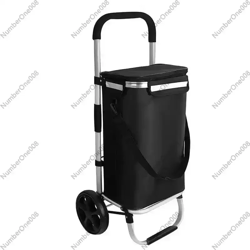 50KG Load Bearing Shopping Cart Foldable Supermarket Shopping Cart Portable Luggage Cart for The Elderly Portable Trolley