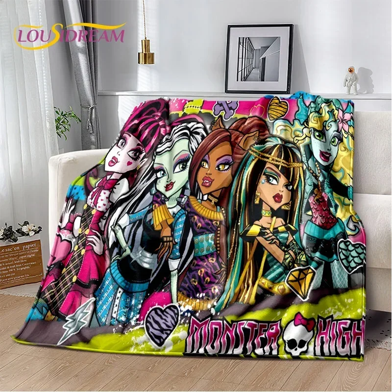 3D Cartoon Monster High Draculaura Blanket,Soft Throw Blanket for Home Bedroom Bed Sofa Picnic Travel Office Cover Blanket Kids