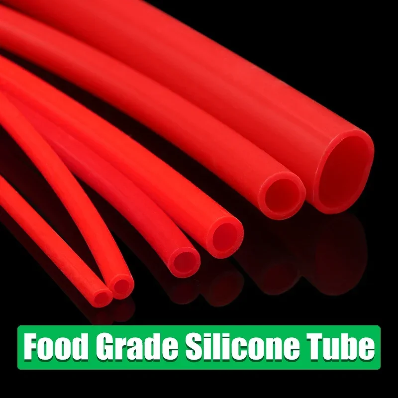 Tubo flessibile in gomma siliconica per uso alimentare rosso 1M ID 0.5 1 2 3 4 5 6 7 8 9 10 12 14 16 18 20 25 mm tubo flessibile in Silicone flessibile morbido tubo dell'acqua