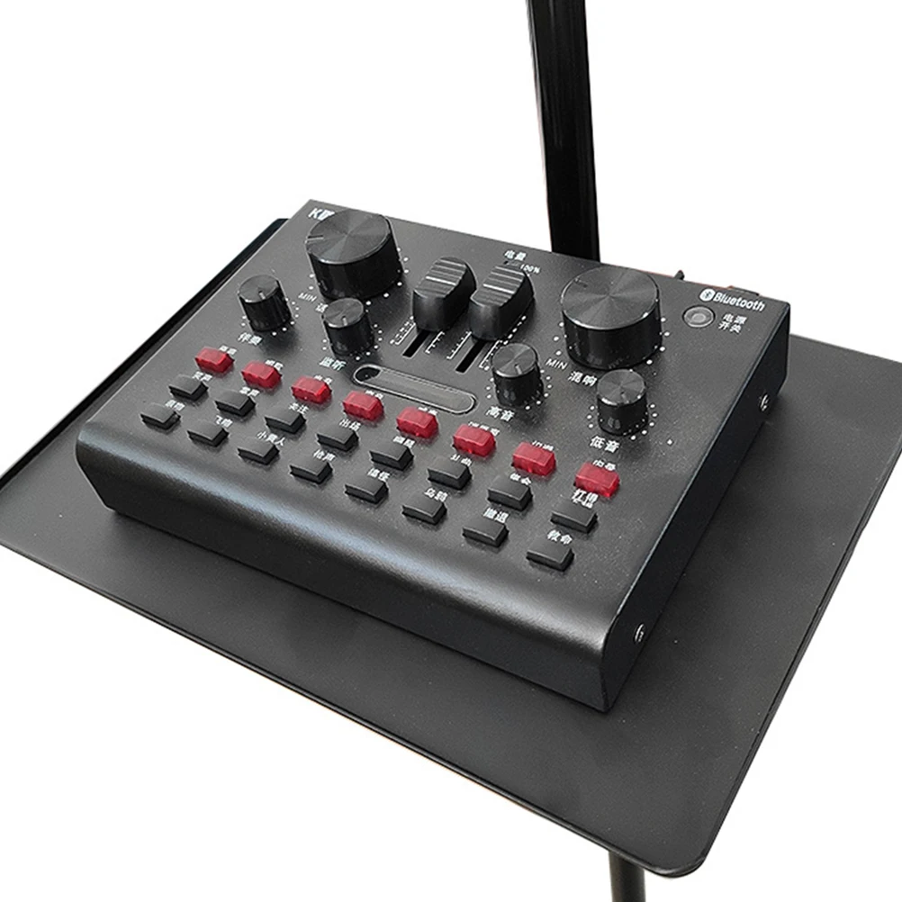 

Microphone Tray Stand Laptop Music Shelf Rack Iron Holder with Boom Arm Notebook