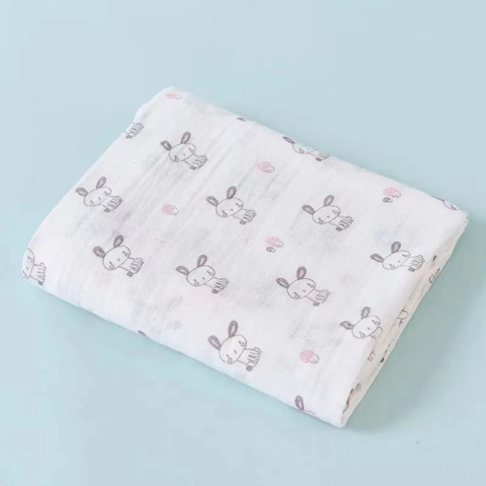 

New Cotton Baby Swaddle Blanket 2 Layer Soft Newborn Blankets Quick Dry Baby Stroller Blanket Cover Kids Bath Towel Summer
