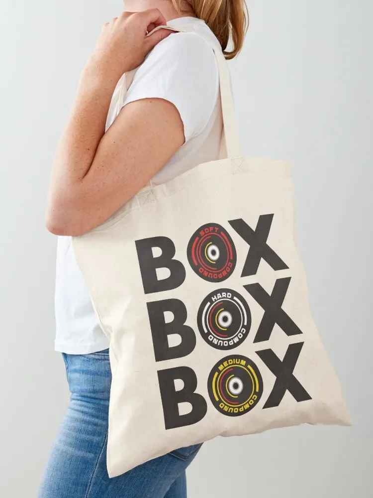 Box Box Box Infographic F1 Tyre Compound Design Tote Bag Women bags Women's bags Beach bag Tote Bag