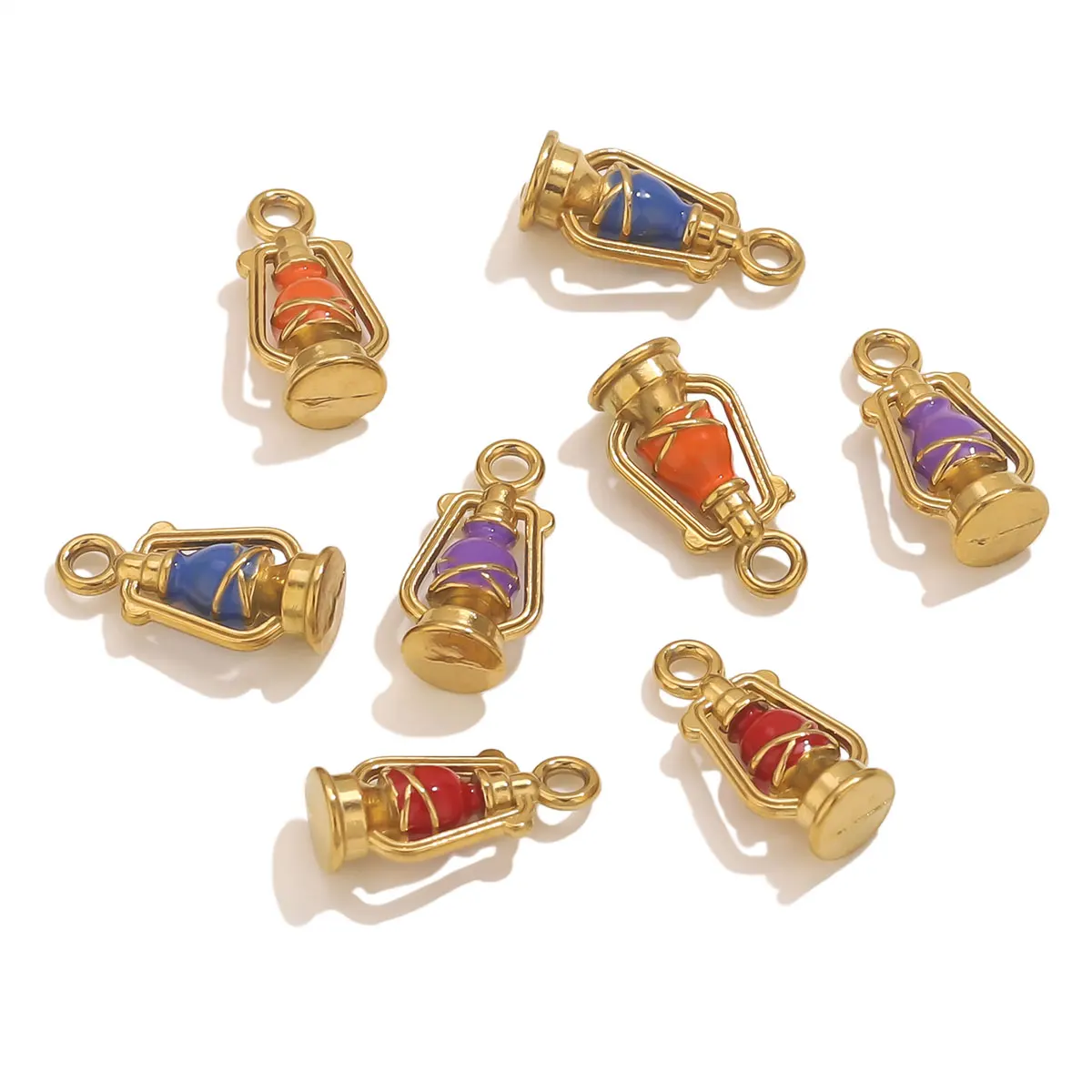 

3Pcs Premium Stainless Steel Hourglass Amulet Pendant for DIY Colorful Jewelry Making Necklace Bracelet Craft Material Wholesale