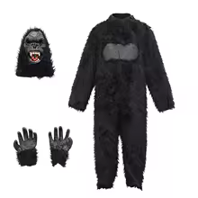 Adult Kids Gorilla Cosplay Costume Halloween Men's Realistic Ferocious Chimpanzees Cosplay Suits Animal Jumpsuit - AliExpress 200000532