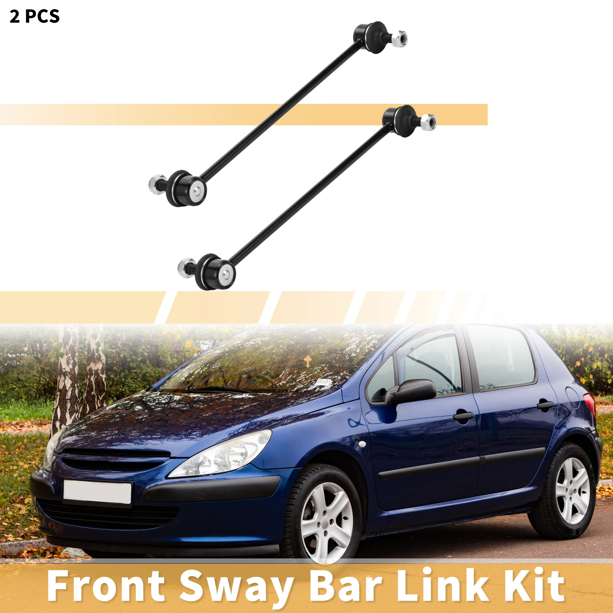 UXCELL 2pcs Front Stabilizer Sway Bar Link for Peugeot Partner 18-23  No.508739/508761