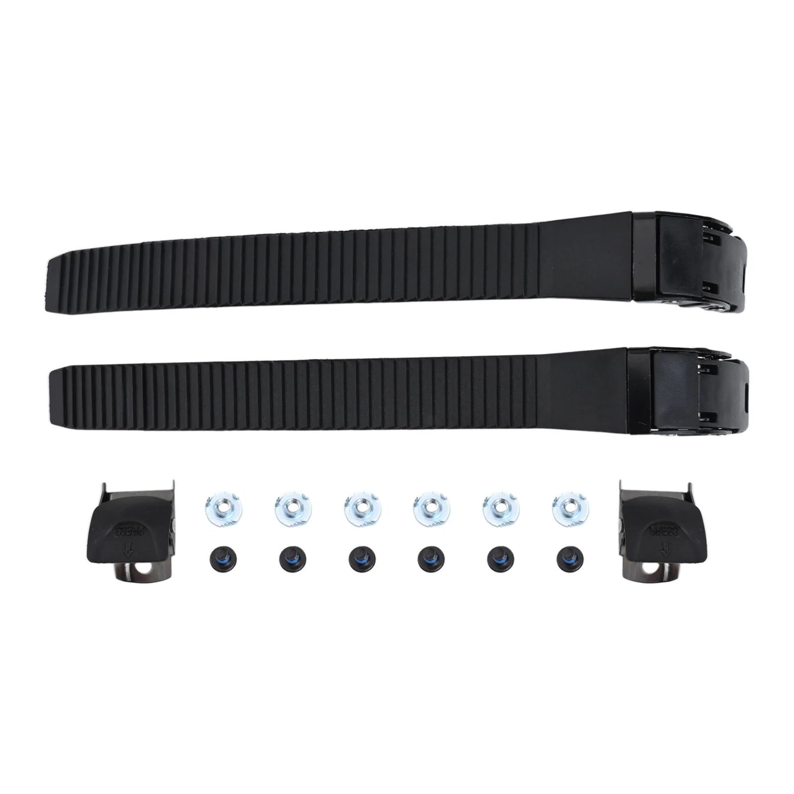 Inline Skate Strap Replacement Outdoor Sport Clips Skate Strap 16pcs/2 Set 22x2 Cm Black Buckle Fits Most Skates