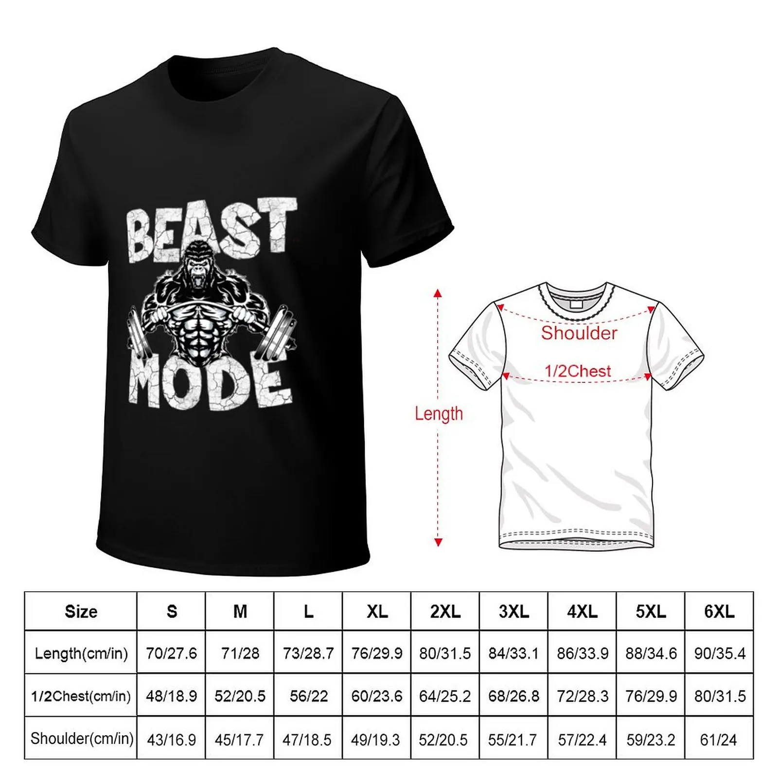 Beast Mode Gym Workouts clothes| Gorilla Bending Barbell By Gymbodybuilders T-Shirt Aesthetic clothing tshirts for men