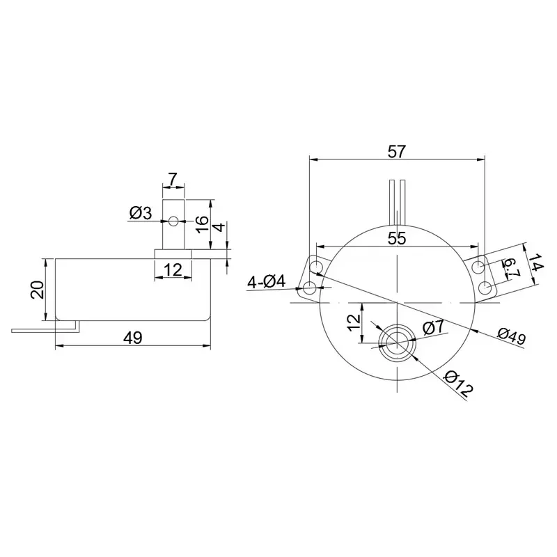 Motor síncrono de imán permanente, Micro Motor de baja velocidad, reducción de engranaje lento 49, 220V CA, 2.5prm, 5prm, 10 prm, 20 prm, 30 prm, 4W