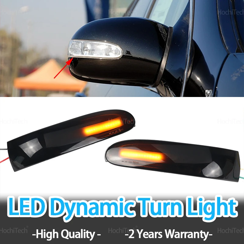 For Mercedes Benz R M GL Class X164 W251 Pre-facelift Smoked LED Dynamic Turn Signal Light Side Mirror Flashing Light